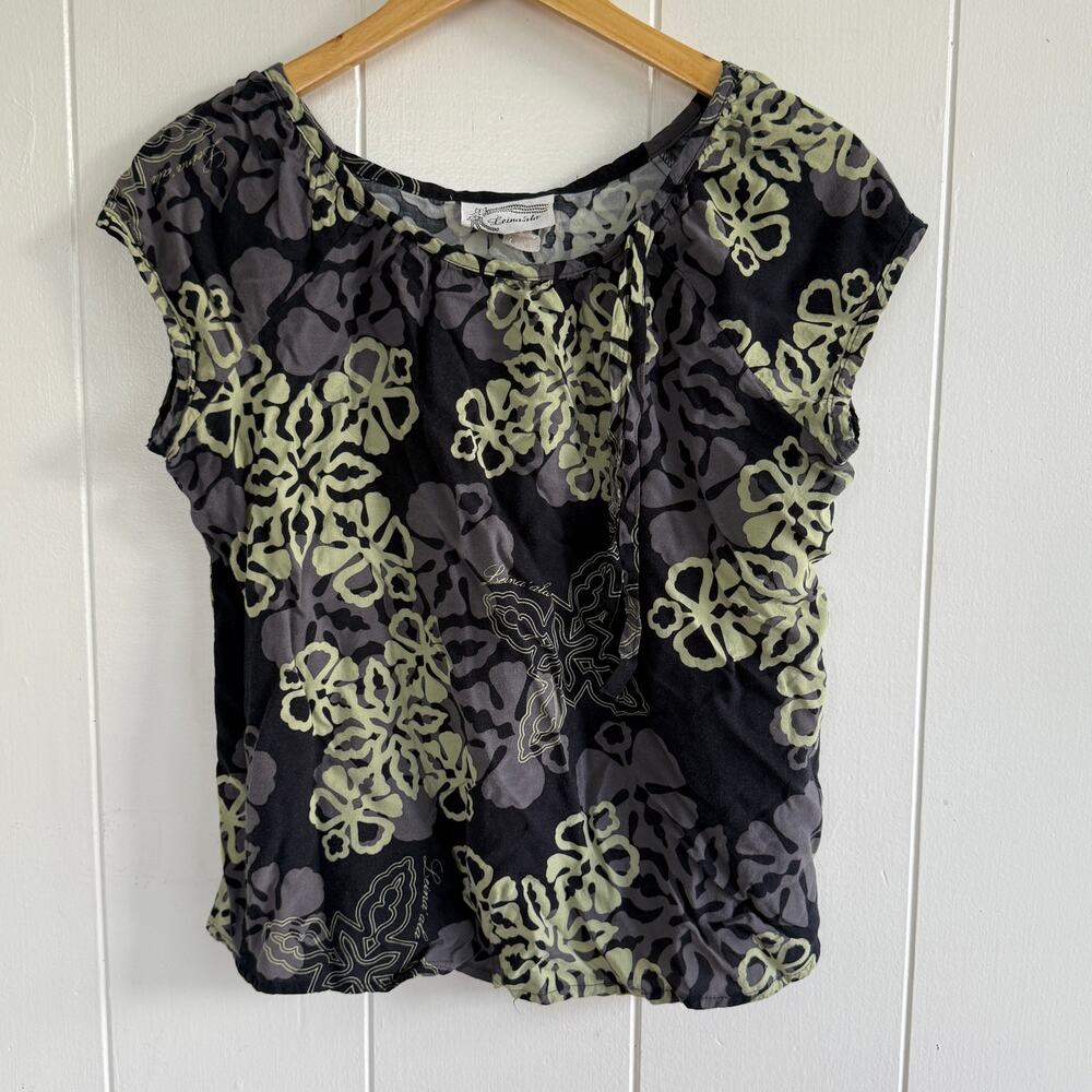 LEINA'ALA Women's "Monstera" Sleeveless Top Size Large